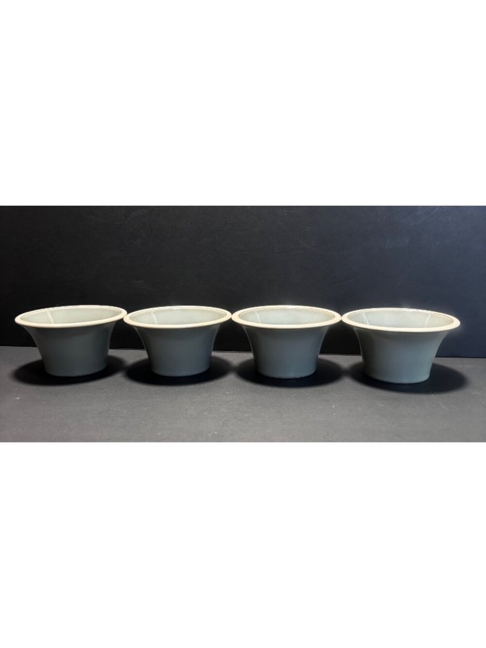Sonoma Life+Style Mendocino Sky Ceramic Oatmeal Fruit Dessert Bowls Set Of 4 VTG